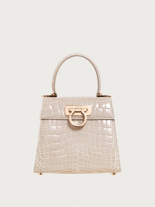 Ferragamo Women's Iconic Top Handle - White | Quick Ship!