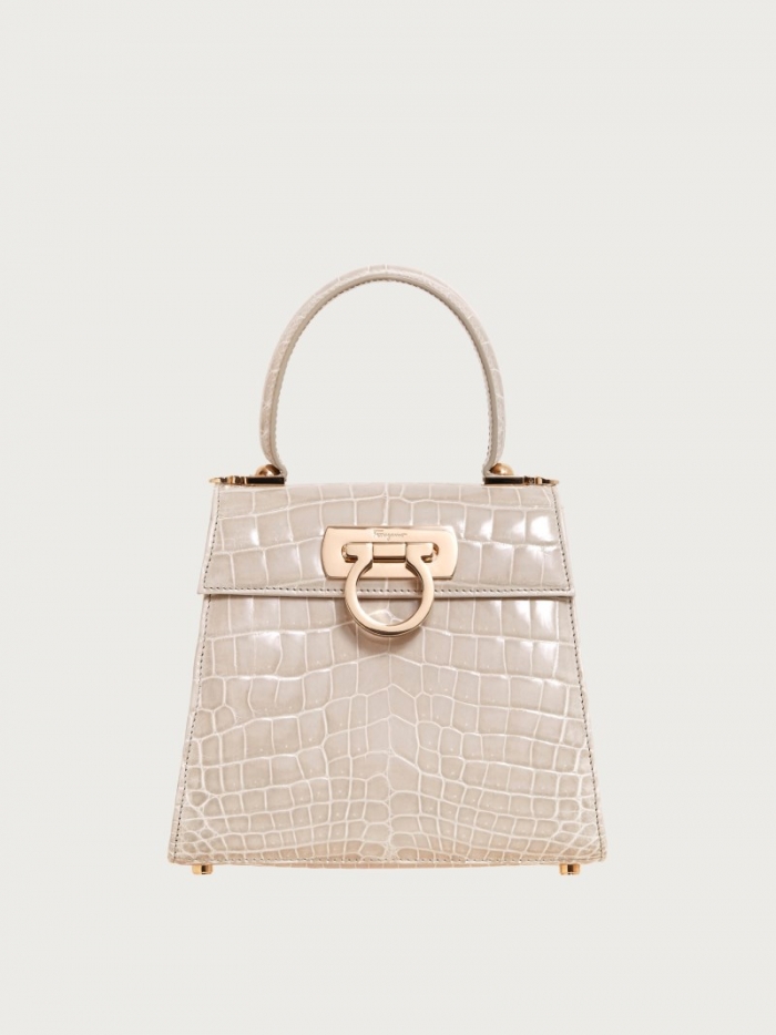 Ferragamo Women's Iconic Top Handle - White | Quick Ship!