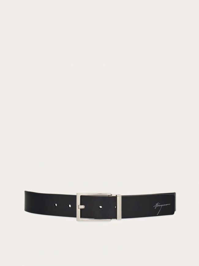 Ferragamo Men's Reversible And Adjustable Gancini Belt - Testa Di Moro/Black | Quick Ship!