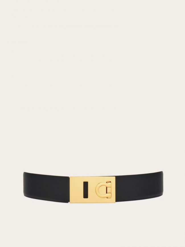 Ferragamo Women's Adjustable Hug Belt - Black | Quick Ship!