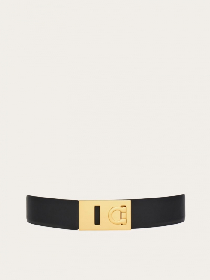 Ferragamo Women's Adjustable Hug Belt - Black | Quick Ship!