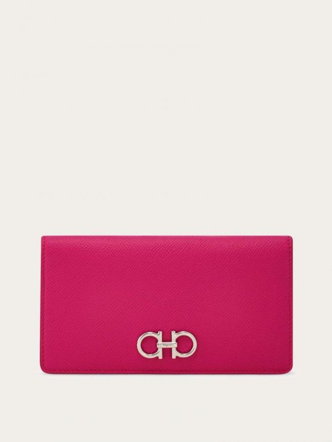 Ferragamo Women's Gancini Continental Wallet - Cerise Pink | Quick Ship!