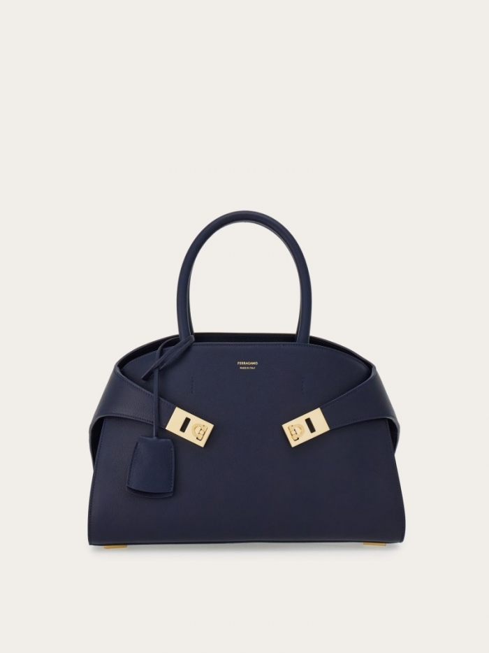 Ferragamo Women's Hug Handbag - Midnight Blue | Quick Ship!