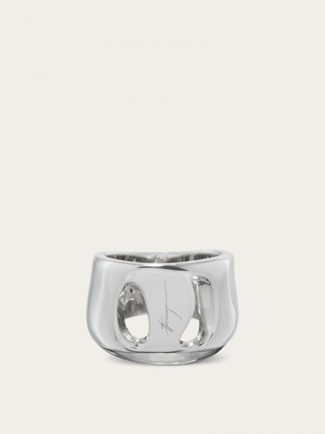 Ferragamo Women's Vara Ring - Silver (Size 52) | Quick Ship!