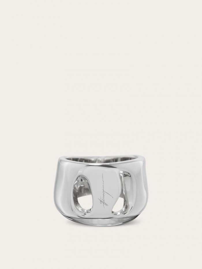 Ferragamo Women's Vara Ring - Silver (Size 52) | Quick Ship!