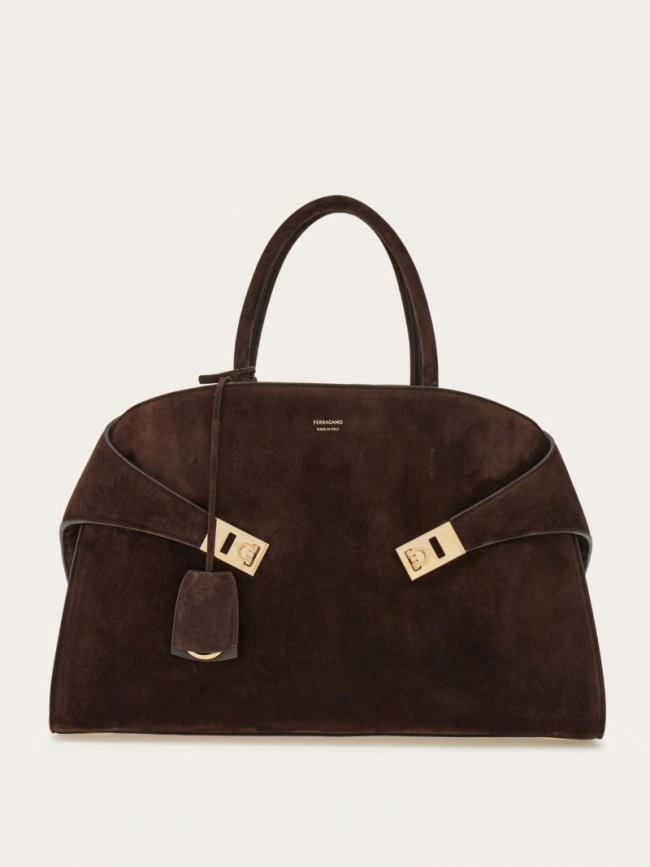Ferragamo Women's Hug Handbag - Testa Di Moro | Quick Ship!