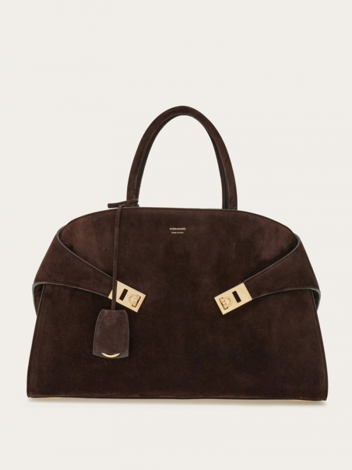 Ferragamo Women's Hug Handbag - Testa Di Moro | Quick Ship!