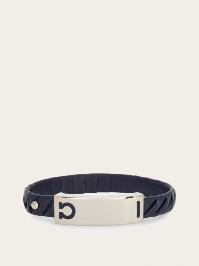 Ferragamo Men's Gancini Bracelet - Oxford Blue | Quick Ship!