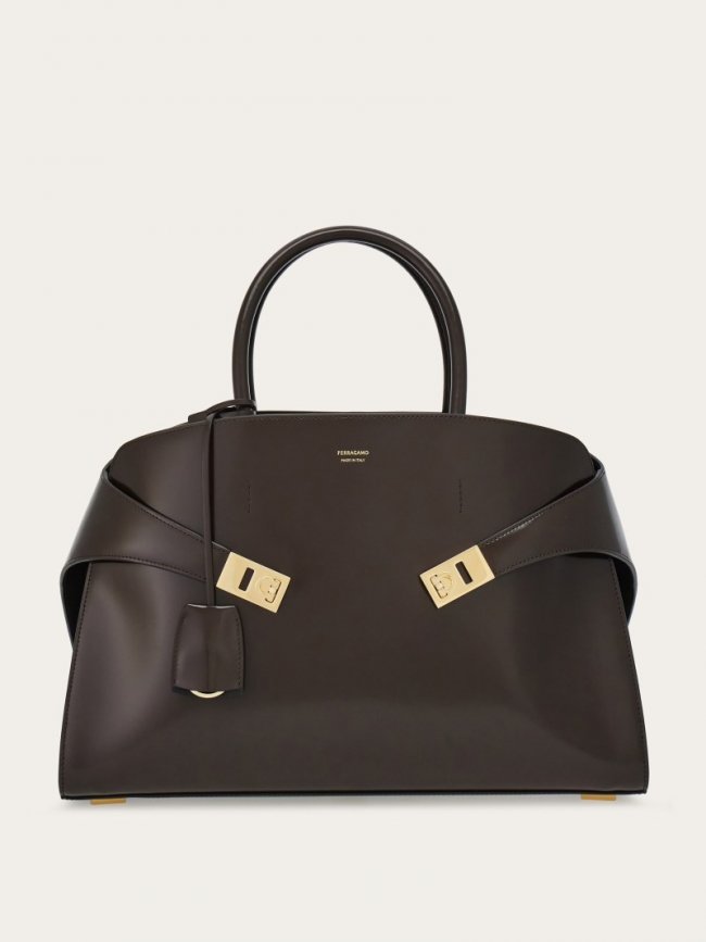 Ferragamo Women's Hug Handbag - Testa Di Moro | Quick Ship!
