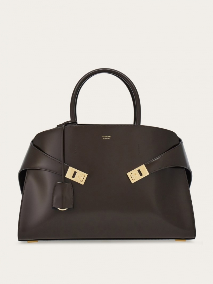 Ferragamo Women's Hug Handbag - Testa Di Moro | Quick Ship!