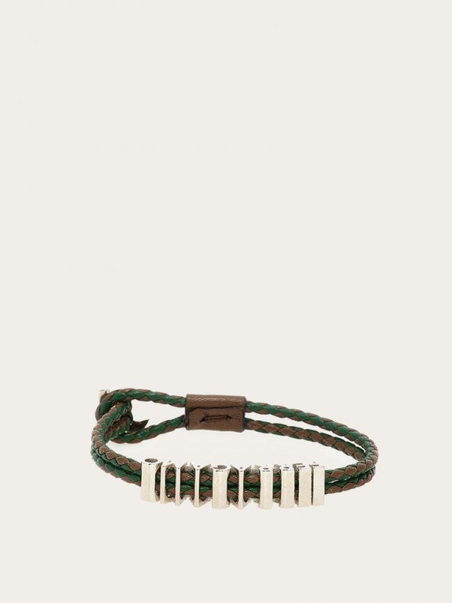 Ferragamo Men's Bracelet - Mis 17 - Green/Clay | Quick Ship!