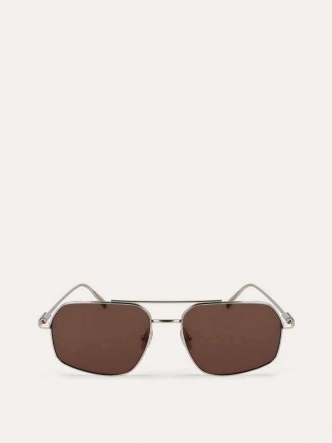 Ferragamo Men's Sunglasses - Gold/Brown | Quick Ship!
