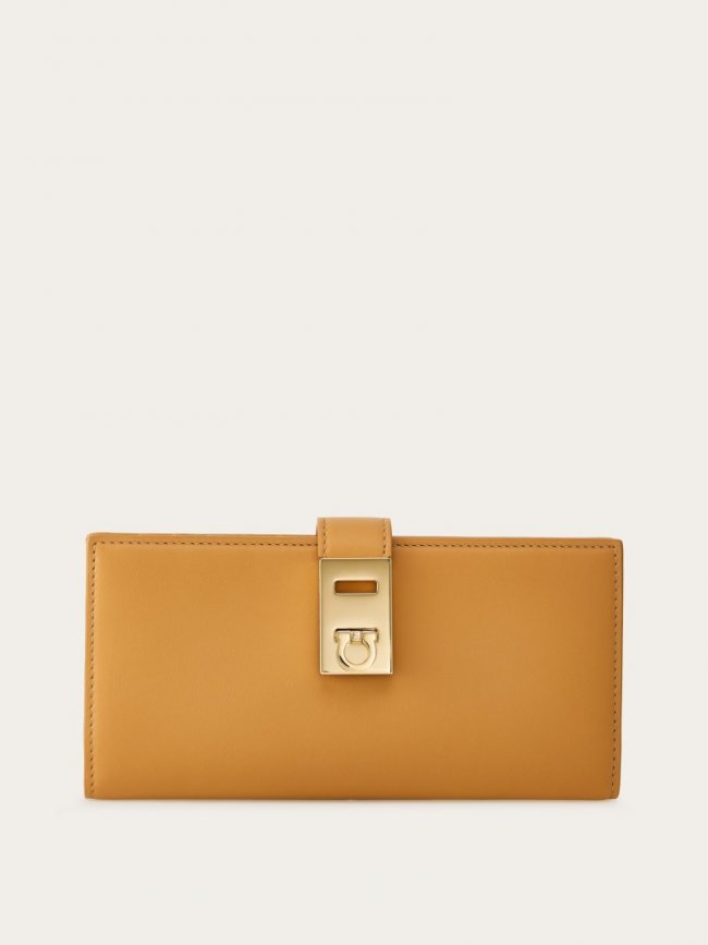 Ferragamo Women's Hug Continental Wallet - Light Camel | Quick Ship!
