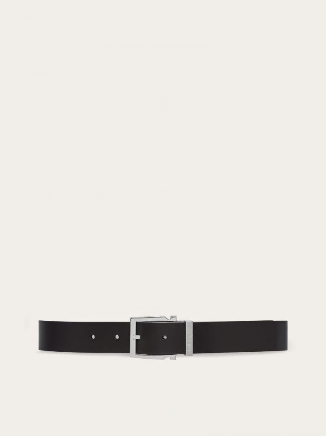 Ferragamo Men's Reversible And Adjustable Gancini Belt - Brown/Black | Quick Ship!