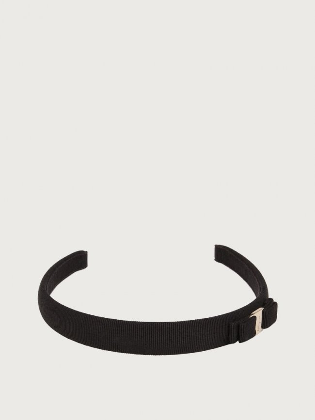 Ferragamo Women's Vara Bow Headband - Black/Gold | Quick Ship!