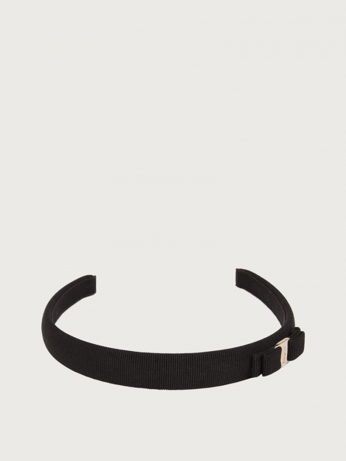Ferragamo Women's Vara Bow Headband - Black/Gold | Quick Ship!