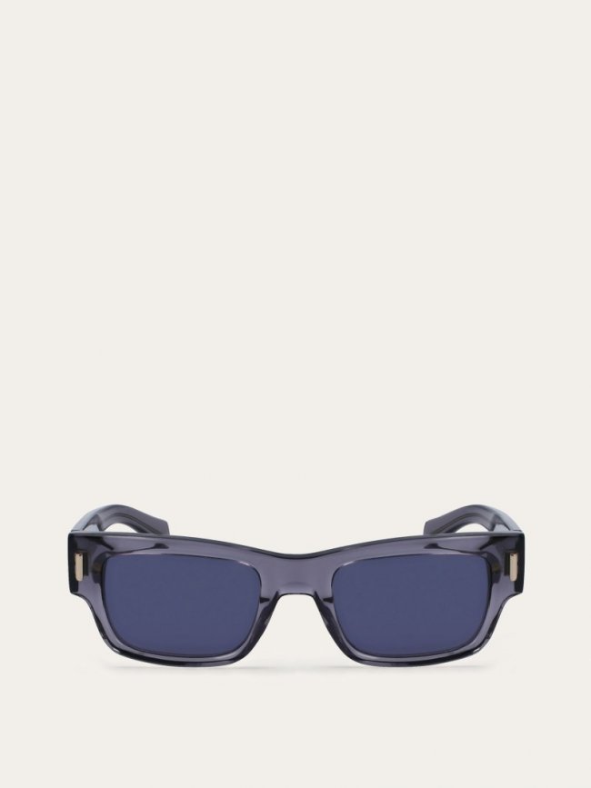 Ferragamo Men's Sunglasses - Transparent Grey/Blue | Quick Ship!