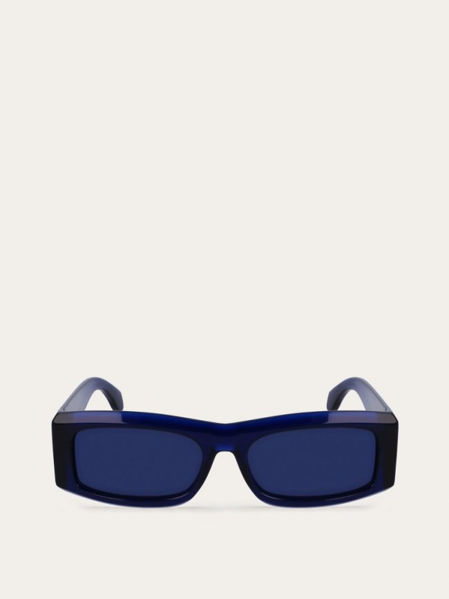 Ferragamo Men's Sunglasses - Transparent Blue/Blue | Quick Ship!