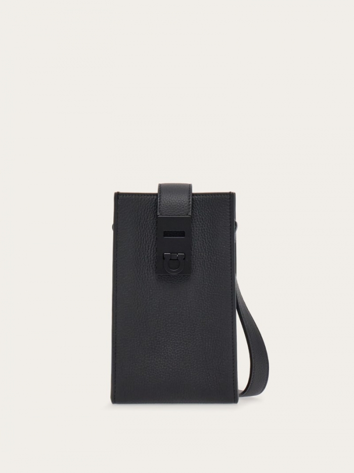 Ferragamo Men's Crossbody Pouch - Black | Quick Ship!