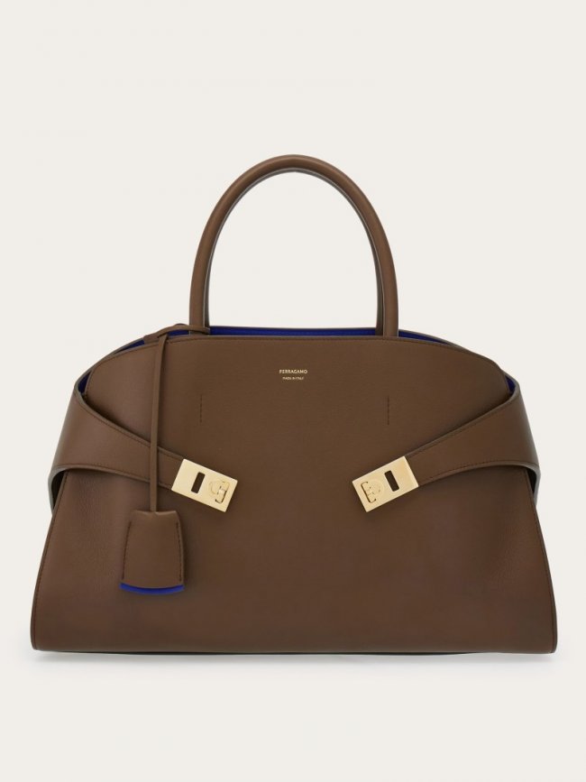 Ferragamo Women's Hug Bicolor Handbag - Clay | Quick Ship!