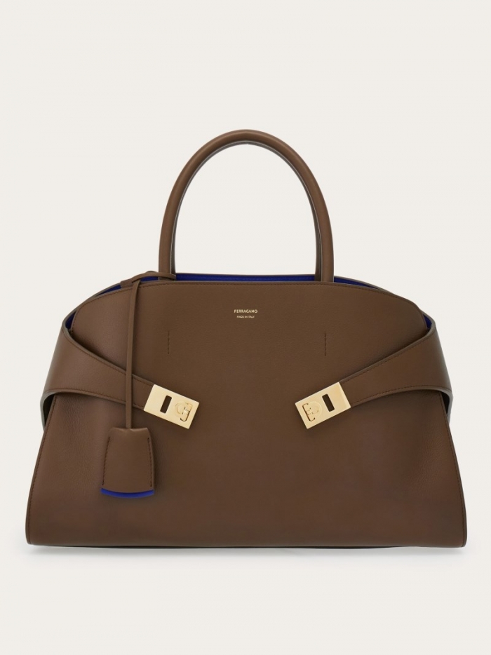Ferragamo Women's Hug Bicolor Handbag - Clay | Quick Ship!