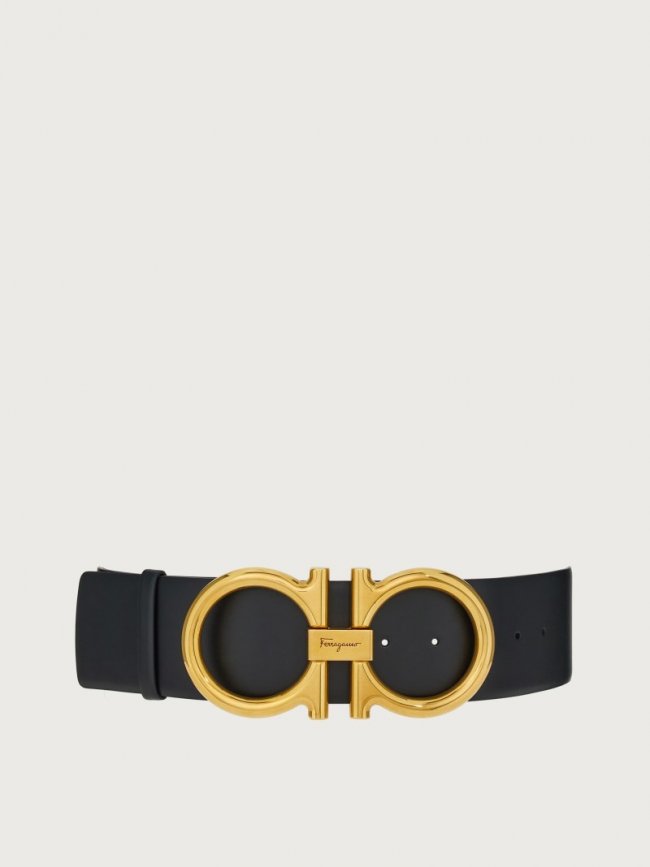 Ferragamo Women's High Waist Gancini Belt - Black | Quick Ship!