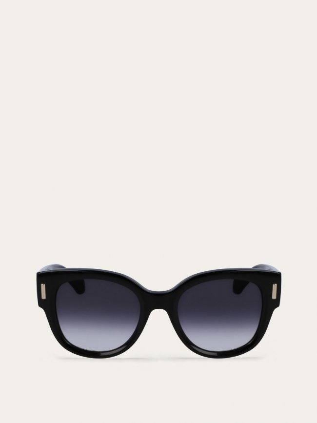 Ferragamo Women's Sunglasses - Black/Gradient Grey | Quick Ship!
