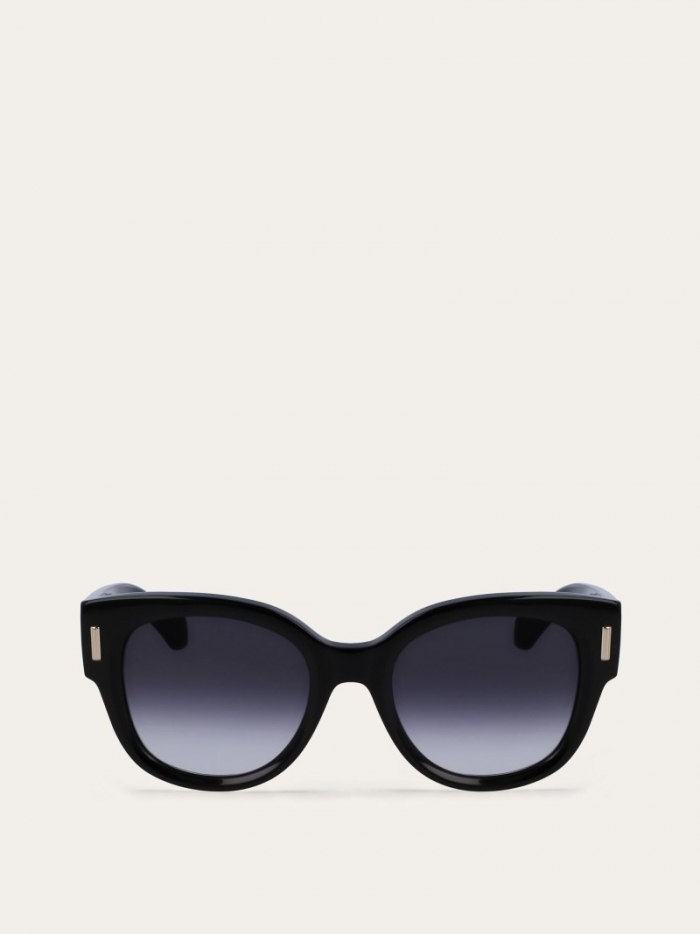 Ferragamo Women's Sunglasses - Black/Gradient Grey | Quick Ship!