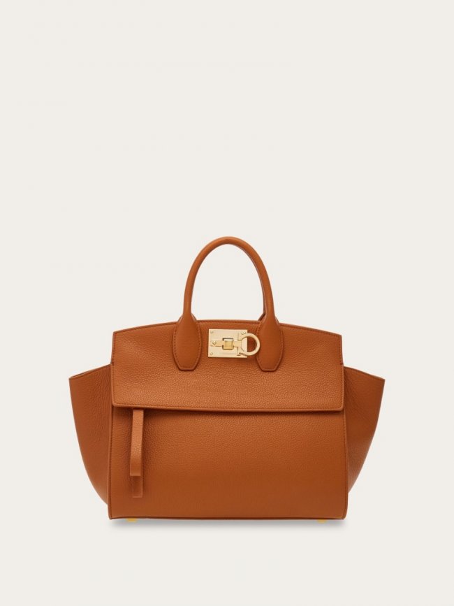 Ferragamo Women's Studio Soft Bag - Cognac | Quick Ship!