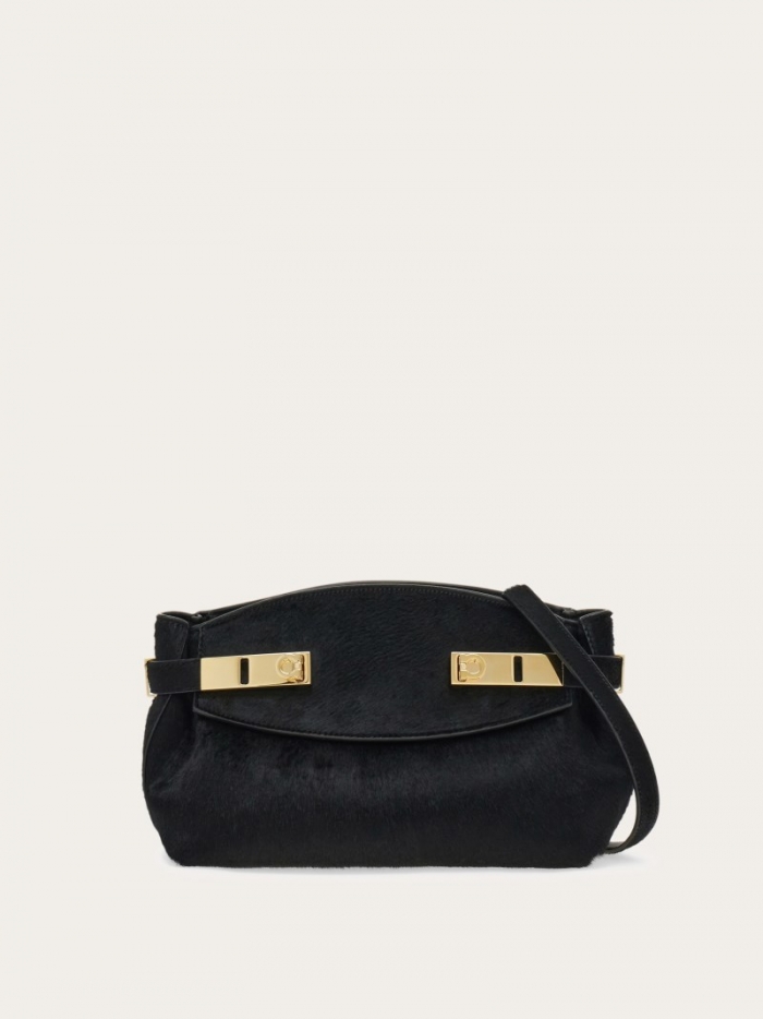 Ferragamo Women's Hug Soft Crossbody Bag - Black | Quick Ship!