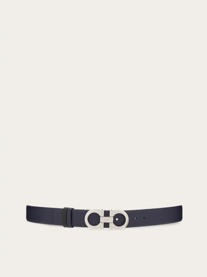 Ferragamo Women's Reversible And Adjustable Gancini Belt - Myrtle/Black | Quick Ship!