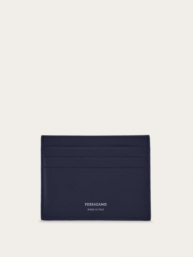 Ferragamo Men's Credit Card Holder - Midnight Blue | Quick Ship!