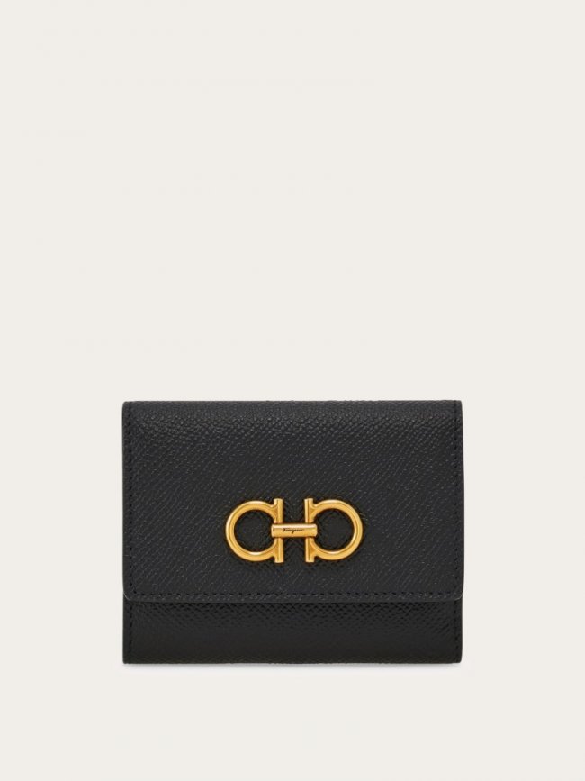 Ferragamo Women's Trifold Wallet - Black | Quick Ship!