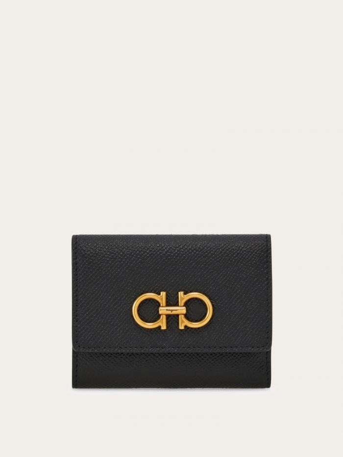 Ferragamo Women's Trifold Wallet - Black | Quick Ship!