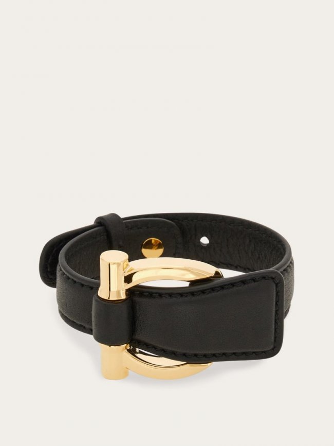 Ferragamo Women's Gancini Bracelet - Black | Quick Ship!