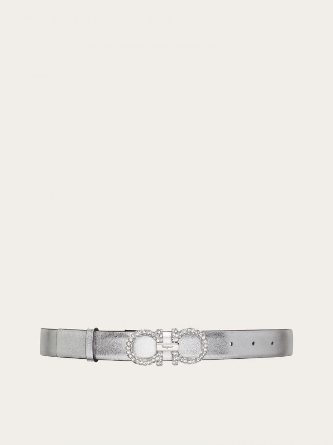 Ferragamo Women's Adjustable Gancini Belt - Silver | Quick Ship!