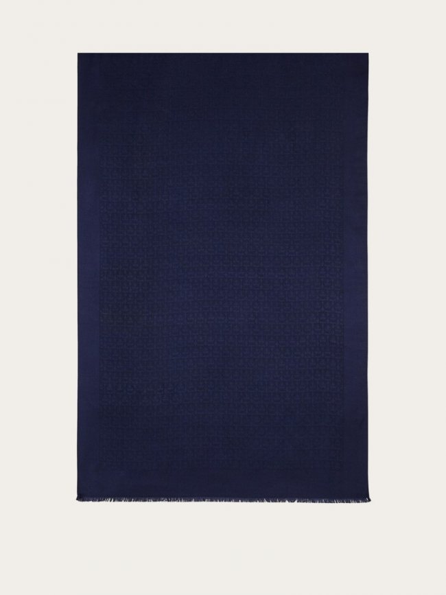 Ferragamo Women's Gancini Stole - Oxford Blue | Quick Ship!
