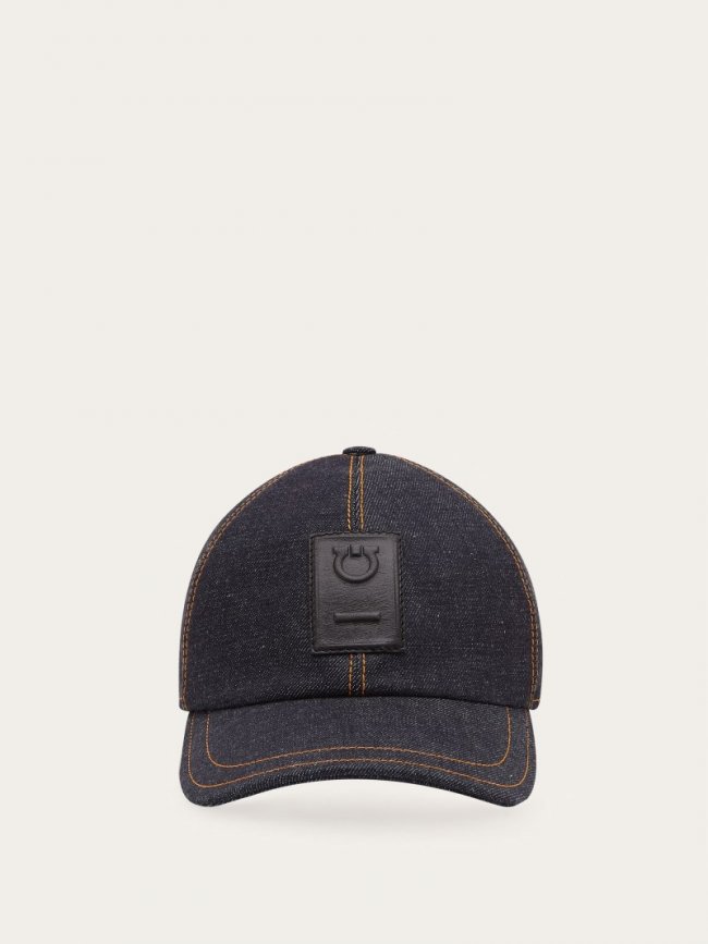Ferragamo Men's Gancini Baseball Cap - Blue | Quick Ship!