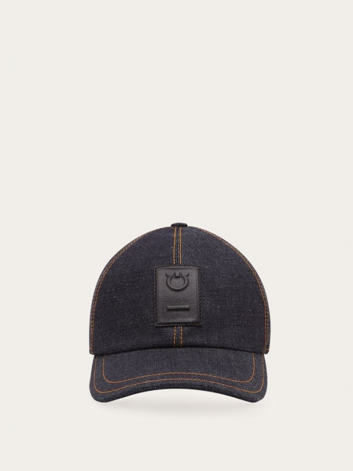 Ferragamo Men's Gancini Baseball Cap - Blue | Quick Ship!