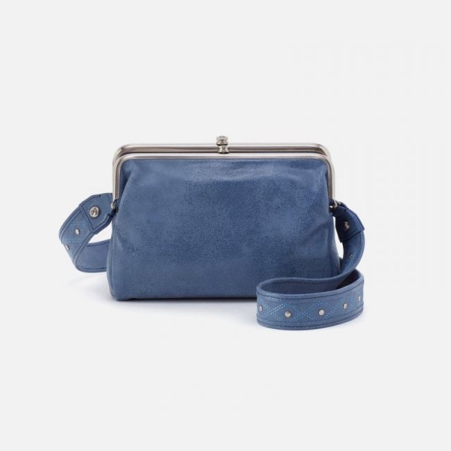 Hobo Women's Lauren Crossbody in Buffed Leather - Azure | New Arrivals