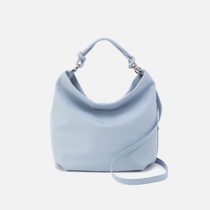 Hobo Women's Lindley Hobo in Soft Pebbled Leather - Pale Blue | New Arrivals