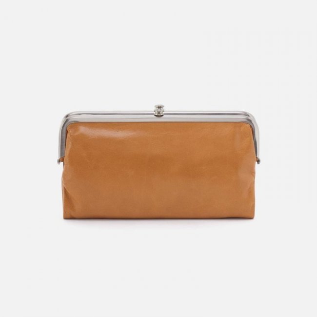 Hobo Women's Lauren Clutch-Wallet in Polished Leather - Natural | New Arrivals