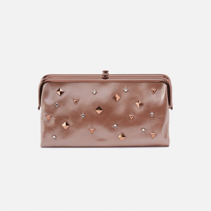 Hobo Women's Lauren Clutch-Wallet in Metallic Leather - Frosted Rose | New Arrivals