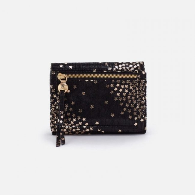 Hobo Women's Lumen Medium Bifold Compact Wallet in Printed Leather - Shooting Stars | New Arrivals