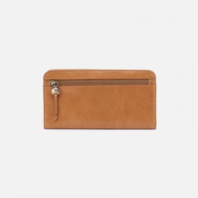 Hobo Women's Angle Continental Wallet in Polished Leather - Natural | New Arrivals