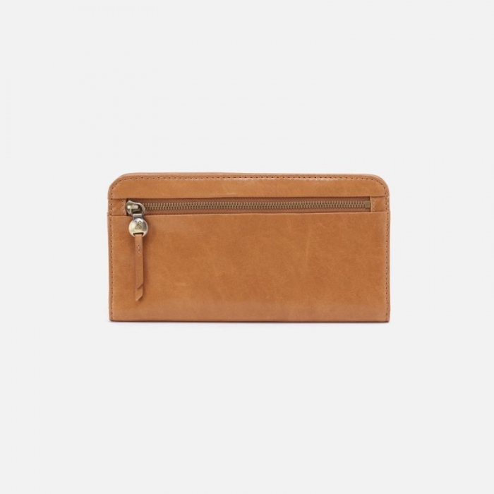 Hobo Women's Angle Continental Wallet in Polished Leather - Natural | New Arrivals