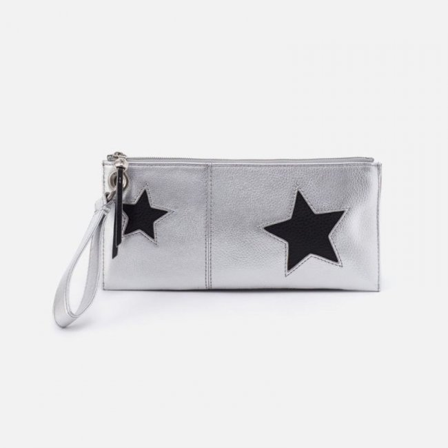 Hobo Women's Vida Wristlet in Metallic Leather - Argento | New Arrivals