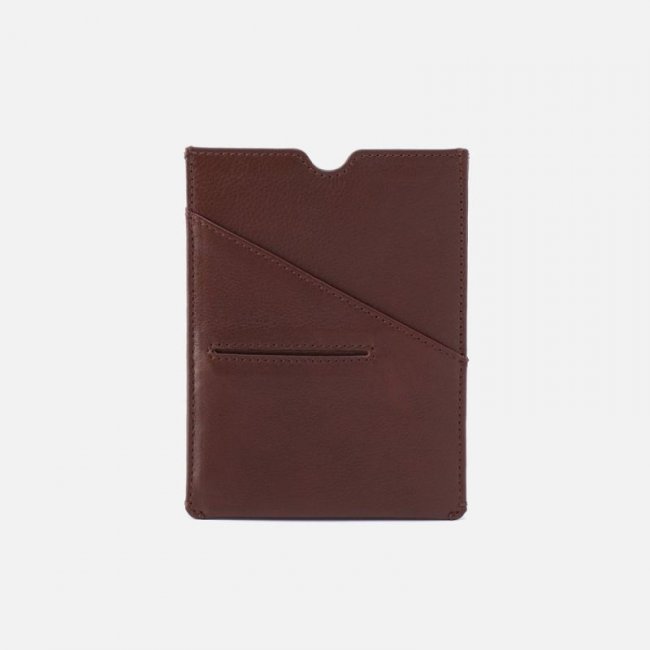 Hobo Women's Men's Passport Holder in Silk Napa Leather - Brown | New Arrivals