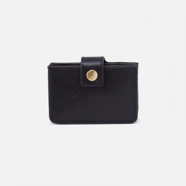 Hobo Women's Boswell Credit Card Holder in Aston Leather - Black | New Arrivals