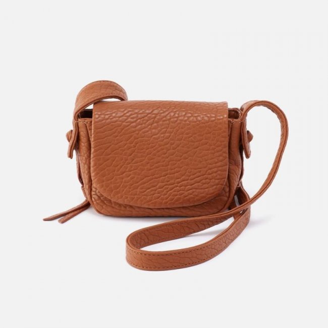Hobo Women's Bonita Mini Messenger Crossbody in Bubble Pebbled Leather - Brown | New Arrivals